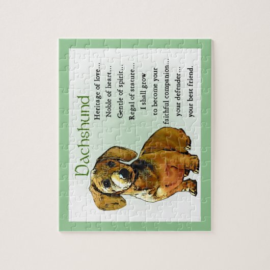 Dackel Erbe der Liebe Puzzle (Vertikal)