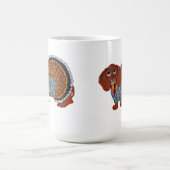 Dackel-Erntedank die Türkei Kaffeetasse (Mittel)