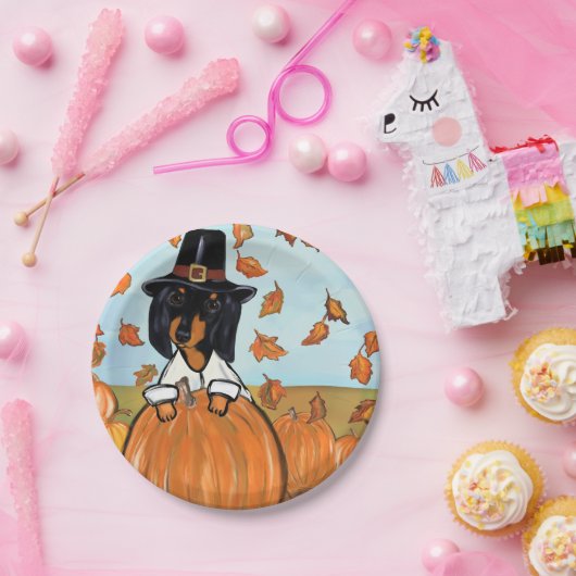 Dackel Erntedank Pappteller (Party)