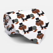 Dackel-Erntedank-Pilger Krawatte (Gerollt)