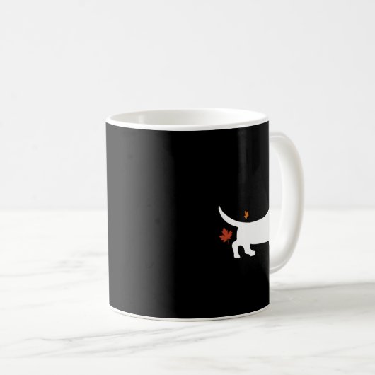 Dackel Erntedank Pilgrim Fall Kaffeetasse (VorderseiteRechts)