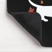 Dackel Erntedank Pilgrim Fall Mousepad (Ecke)