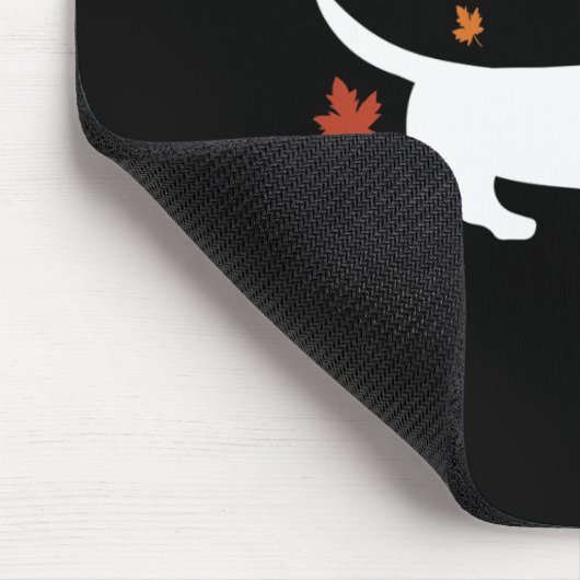 Dackel Erntedank Pilgrim Fall Mousepad (Ecke)