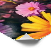 Dackel erstarrt in einem Bereich der farbenfrohen  Poster (Ecke)