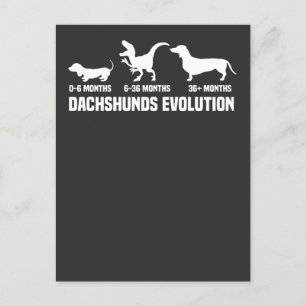 Dackel Evolutionen Einladungspostkarte