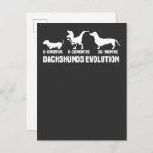 Dackel Evolutionen Einladungspostkarte (Vorne/Hinten)