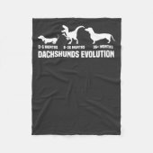Dackel Evolutionen Fleecedecke (Vorderseite)