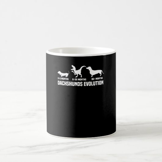 Dackel Evolutionen Kaffeetasse (Mittel)