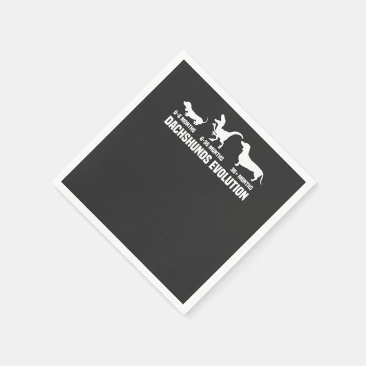 Dackel Evolutionen Serviette (Ecke)