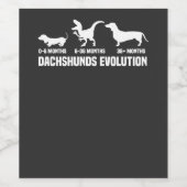 Dackel Evolutionen Weinetikett (Einzelnes Label)