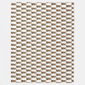 Dackel Eyes Creme Fleecedecke (Vorderseite)