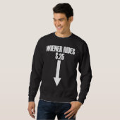 Dackel fährt 25 Cent Erwachsene Dackel Sweatshirt (Vorne ganz)