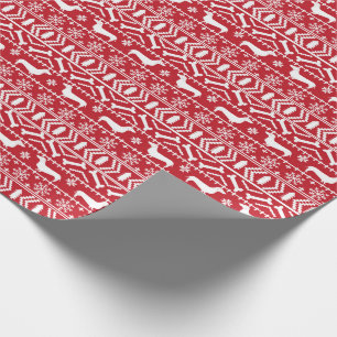 Dackel Fair Isle Weihnachtsgeschenk Wraps Geschenkpapier
