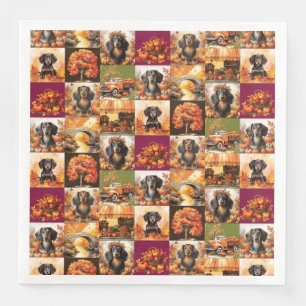 Dackel Fall Vibe Serviette