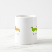 Dackel-Farbe meine Welt Kaffeetasse (Mittel)