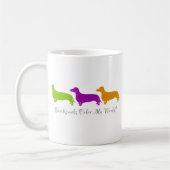 Dackel-Farbe meine Welt Kaffeetasse (Links)