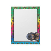 Dackel farbenfrohe Hundekuchen Muster Notizblock (Rotiert)