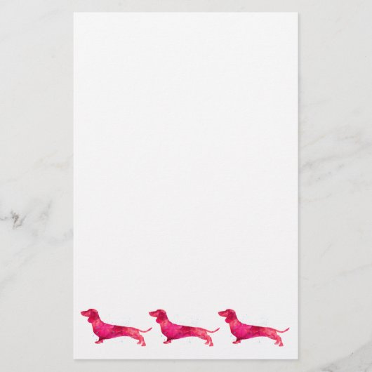 Dackel - Farbgestaltung Briefpapier (Vorderseite)