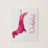 Dackel - Farbgestaltung Puzzle (Vertikal)