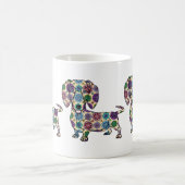 Dackel - farbige Kaffee-Tasse Kaffeetasse (Mittel)