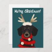 Dackel Feiertagskarte (Vorne/Hinten)