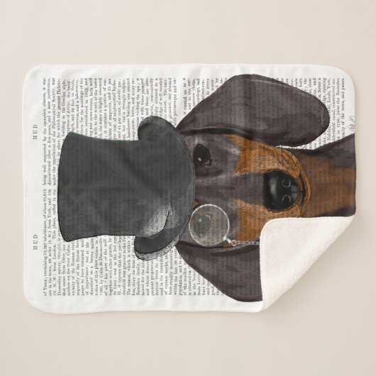 Dackel, Festhund und Hut Sherpadecke (Vorderseite (Horizontal))