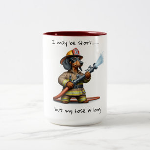 Dackel Feuer kämpfen Zweifarbige Tasse