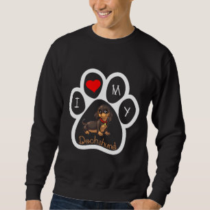 Dackel Fingerprint I Liebe Meine Dackel Sweatshirt