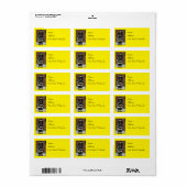 Dackel Fireman Adressaufkleber (Vorne)