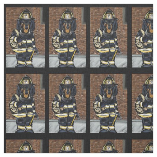 DACKEL FIREMAN STOFF (Muster)