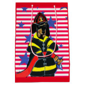 DACKEL FIREMEN MITTLERE GESCHENKTÜTE (Rückseite)