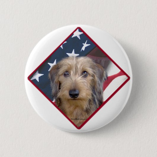 Dackel Flag 2 Button (Vorderseite)