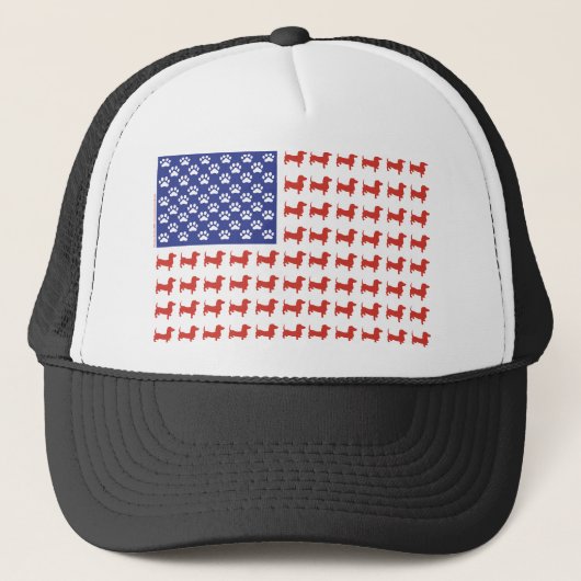 DACKEL-FLAG-T-Shirt Truckerkappe (Vorderseite)
