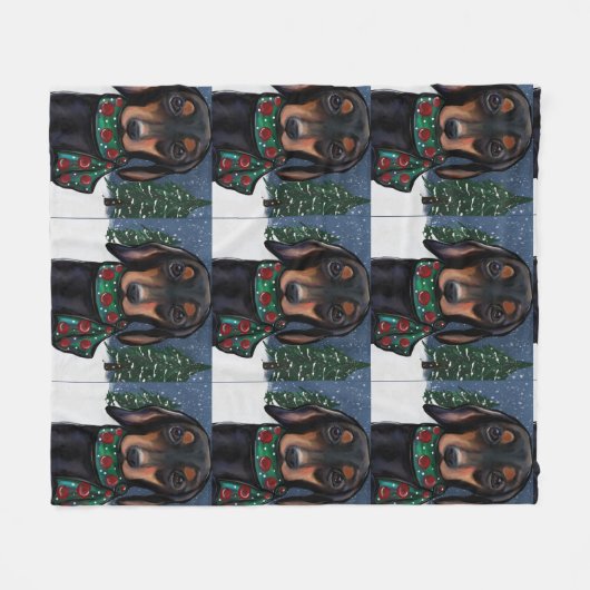 Dackel Fleecedecke (Vorderseite (Horizontal))