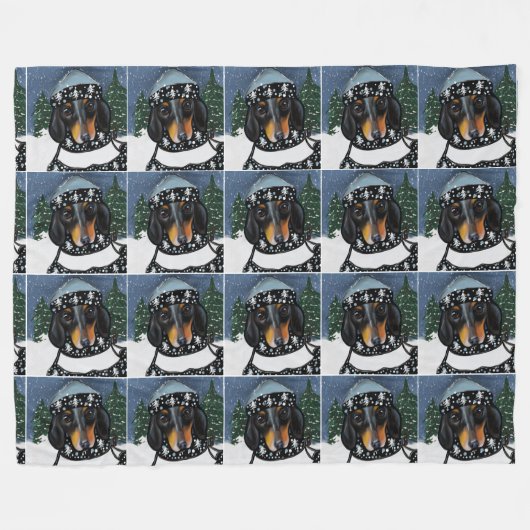 DACKEL FLEECEDECKE (Vorderseite (Horizontal))