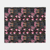 Dackel Fleecedecke (Vorderseite (Horizontal))