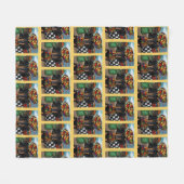 Dackel Fleecedecke (Vorderseite (Horizontal))