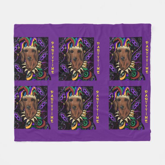 Dackel Fleecedecke (Vorderseite (Horizontal))