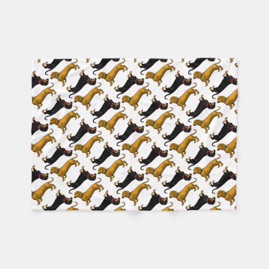 Dackel Fleecedecke (Vorderseite (Horizontal))