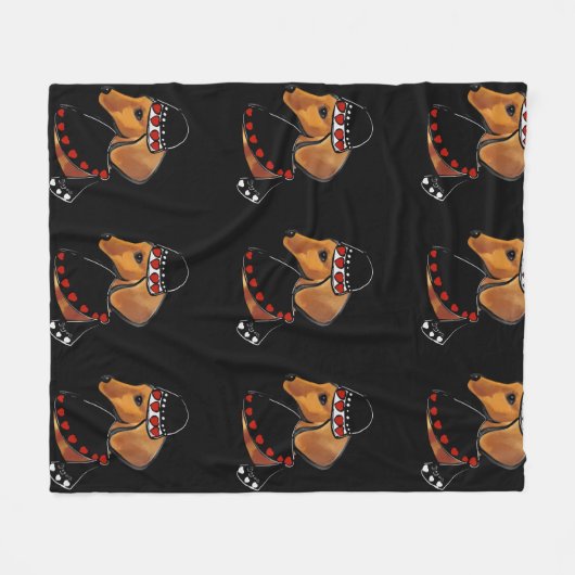 DACKEL FLEECEDECKE (Vorderseite (Horizontal))