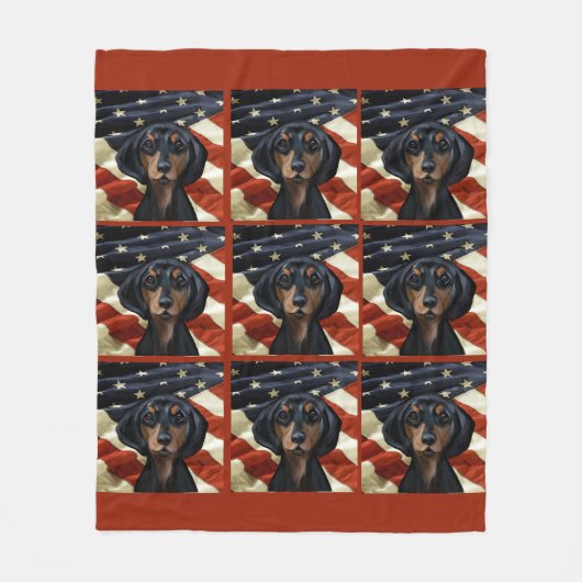 DACKEL FLEECEDECKE (Vorderseite)