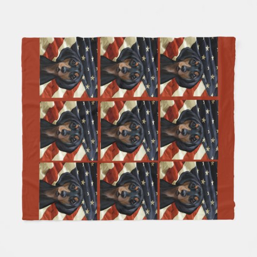 DACKEL FLEECEDECKE (Vorderseite (Horizontal))