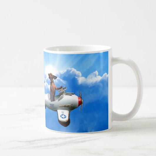 "Dackel-Flieger" entworfen durch Zermeno Kaffeetasse (Rechts)