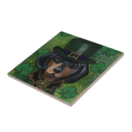 Dackel Fliese (Seite)