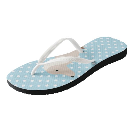 Dackel Flip Flops Niedliche Dackel Dog Beach Shoes Badesandalen (Schrägansicht)