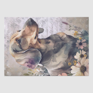 Dackel Floral Dog Seidenpapier