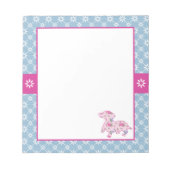 Dackel floraler Editor Notizblock (Vorderseite)