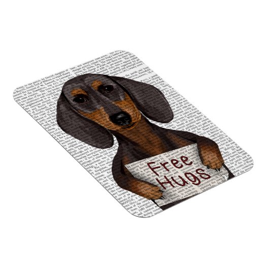 Dackel-Freie Hugs Magnet (Rechte Seite)
