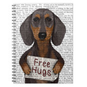Dackel-Freie Hugs Notizblock (Vorderseite)