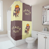 Dackel | Frieden aus! | BLUME POWER Duschvorhang (Beispiel)